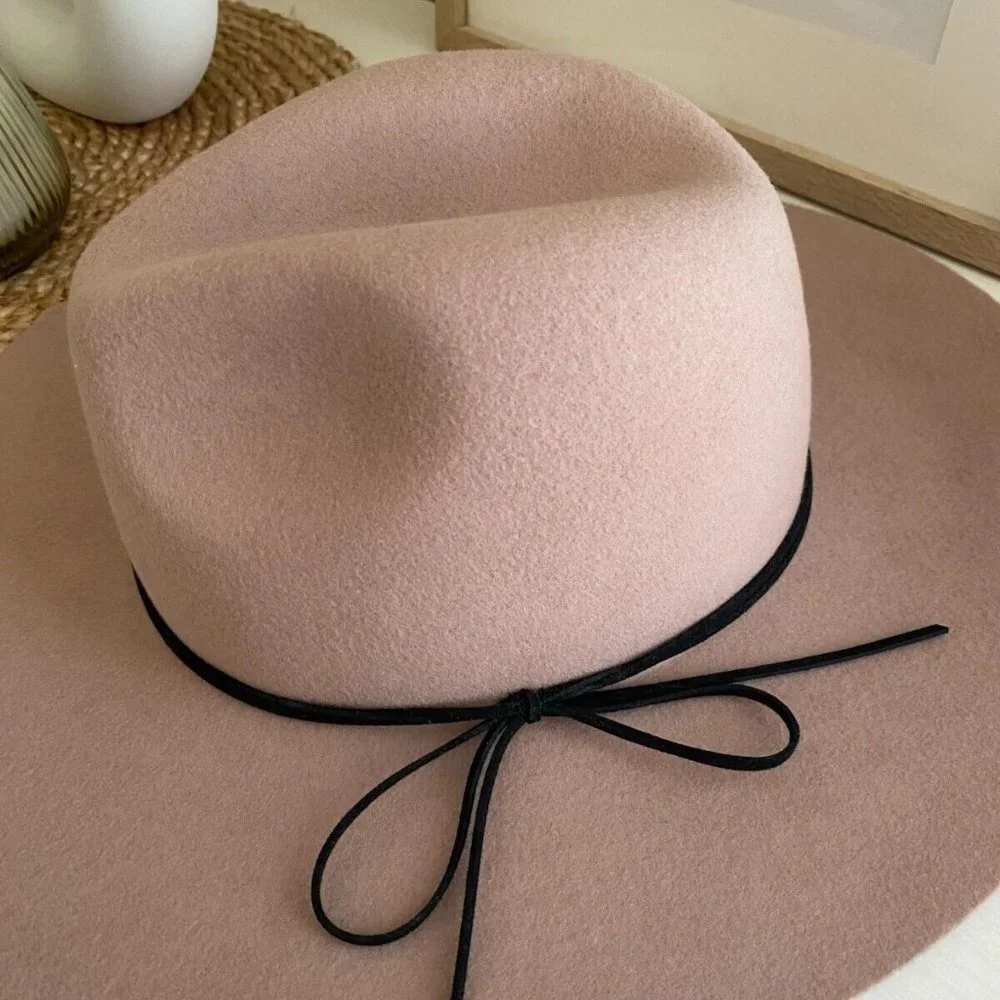 Brand New With Tags Aritzia Auxiliary Beige Wool Western Boho Hat - Picture 3 of 6